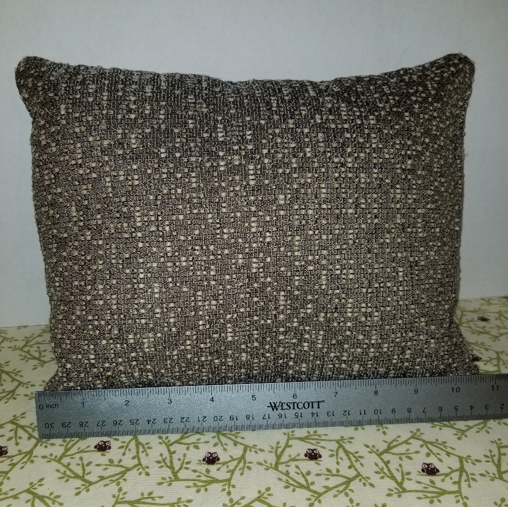 Neutral Small Travel Personal Throw Pillow Brown Tan - Picture 5 of 5
